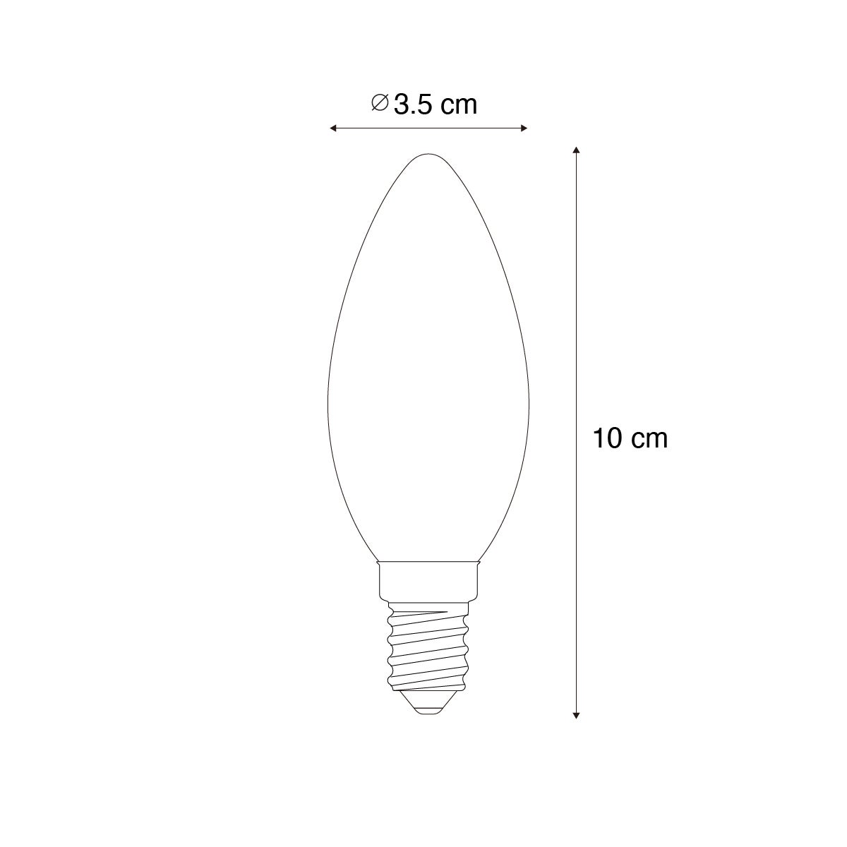 Ampoule LED E14 à intensité variable B35 transparente 3W 250 lm 2200K - 4