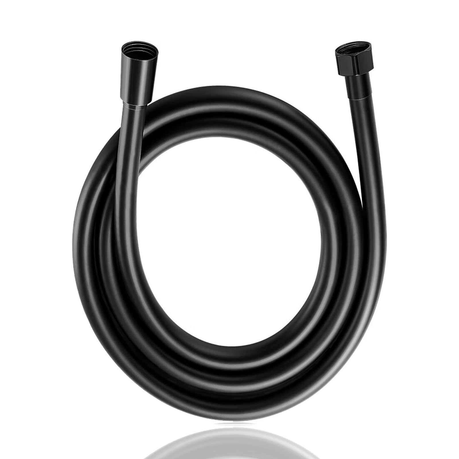 Tuyau De Douche Design Noir Mat 175 Cm – Anti-torsion, Agrément Eau Potable, Raccord ½", Compatible Pommes Standard