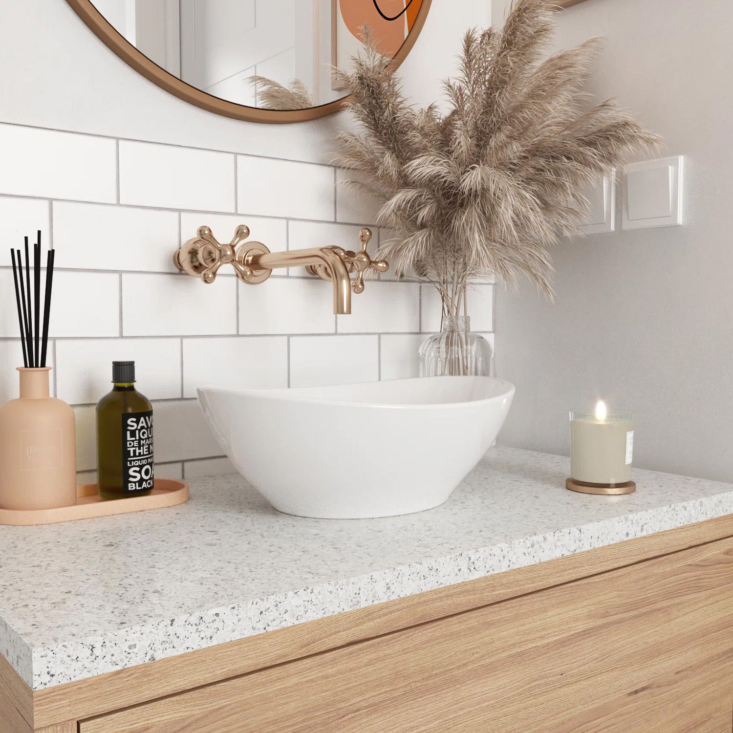 Une Vasque Ovale Blanche En Céramique 34 Cm - 3
