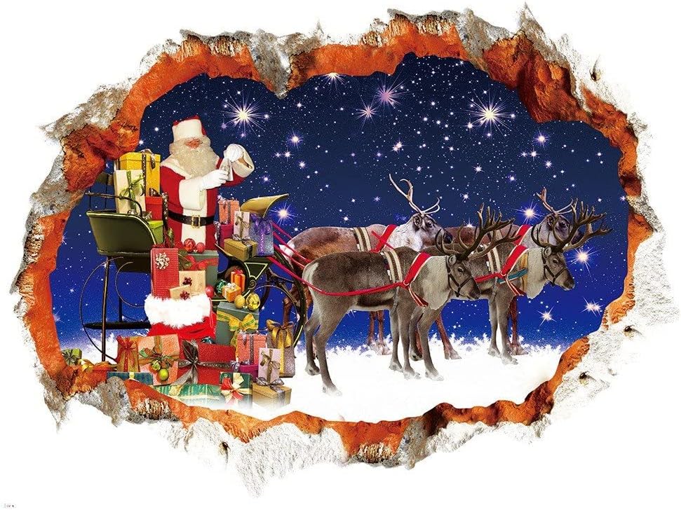 Stickers Muraux 3D Décoratifs Pour Fête De Noël - Lot Neuf - Marque Tallon