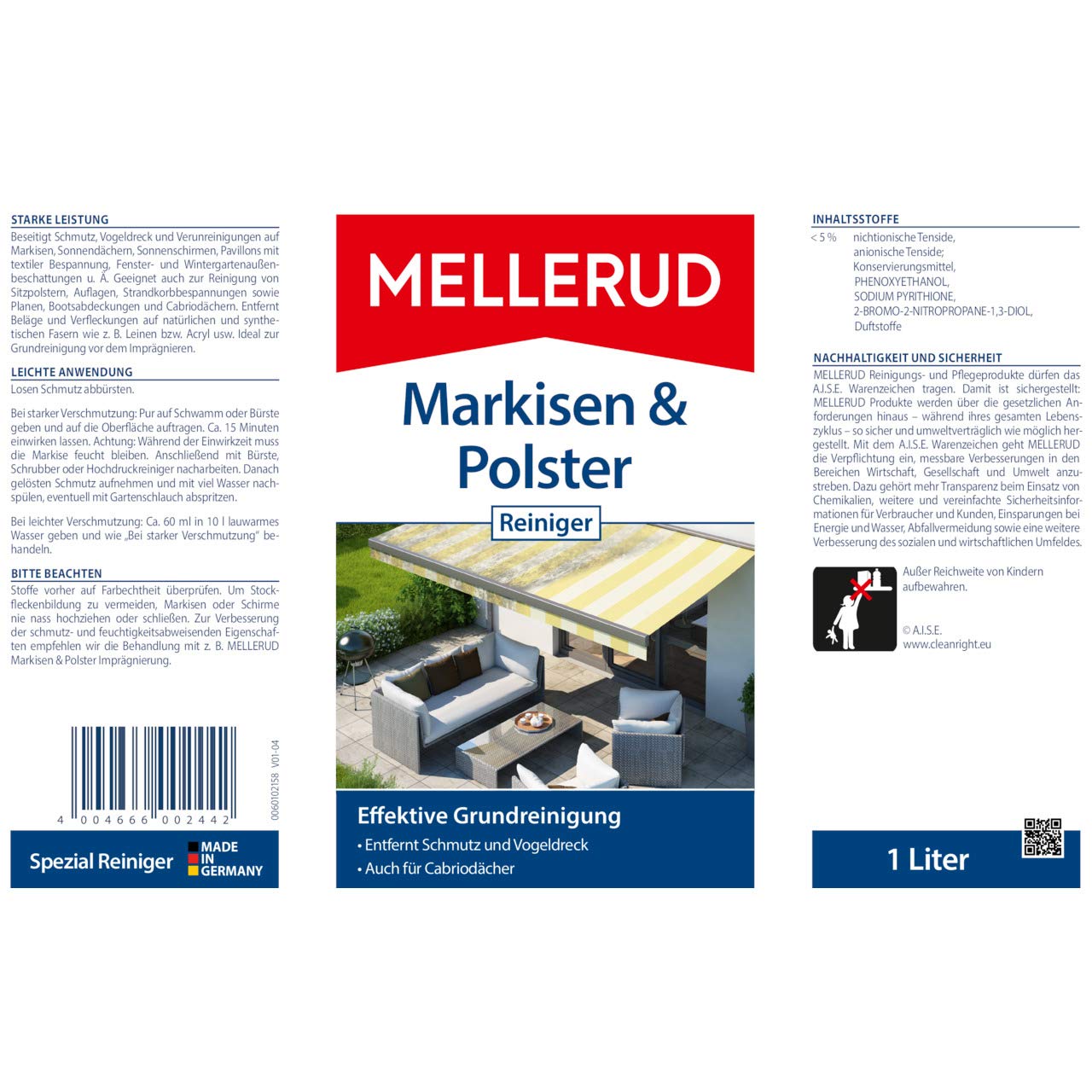 Detergente Base Mellerud Azione Intensa - Flacone 1 Litro, Per Pulizie Profonde - Foto 2