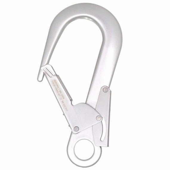 Mousqueton Aluminium Kong Italy – Double Levier Sécurité, Forme D, Turquoise/noir (33 KN)
