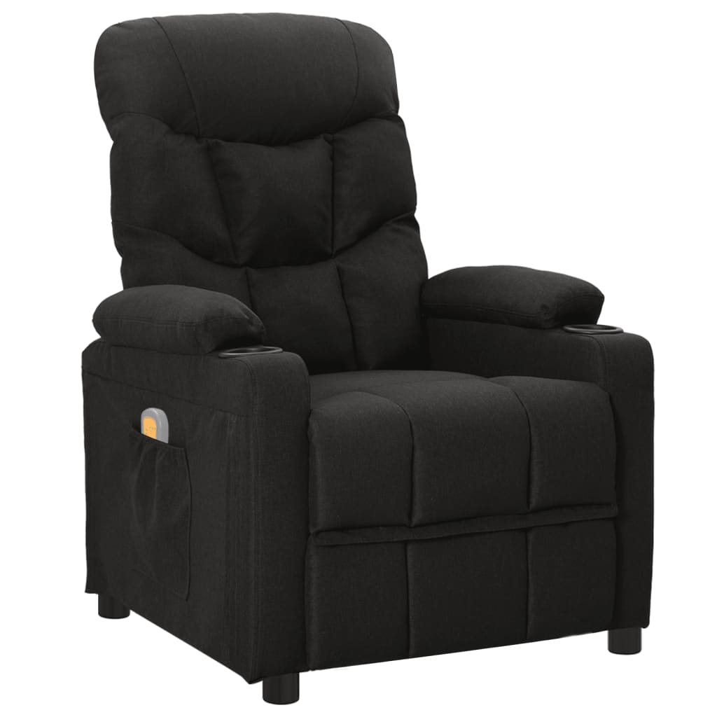 Fauteuil de massage Noir Tissu vidaXL - 2