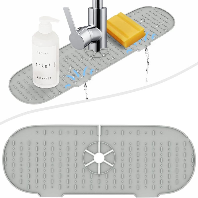 Osłona przeciwbryzgowa zlewu, silikonowa tacka ociekowa na uchwyt kranu, mata przeciwbryzgowa do szorowania
