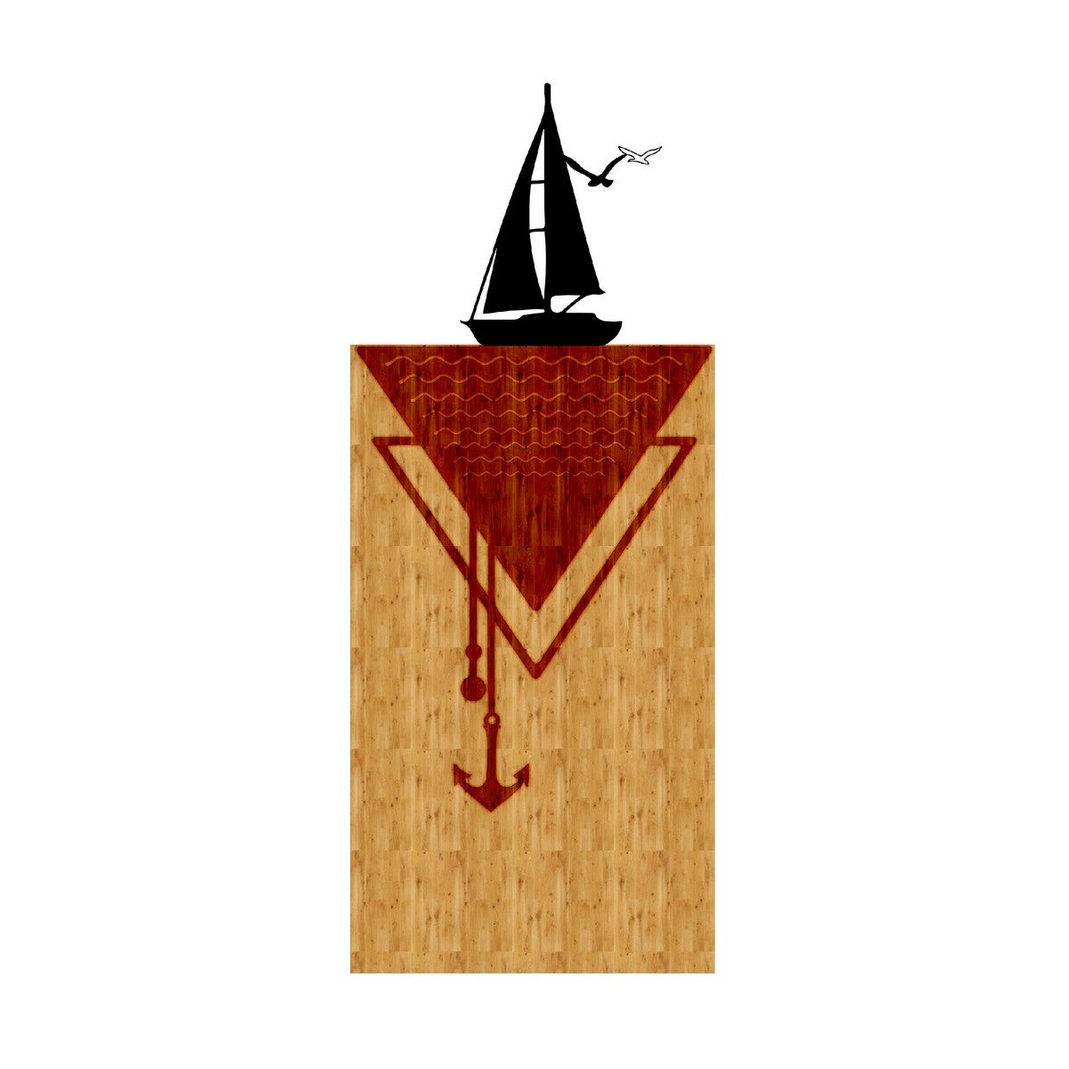 Générique Bateau De Pêche Décoration En Bois, 30 Cm, Miniature