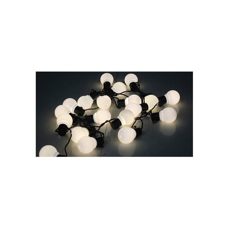 Guirlande Lumineuse Guinguette Blanc chaud 10m 20 globes led Pas cher Lotti - 5