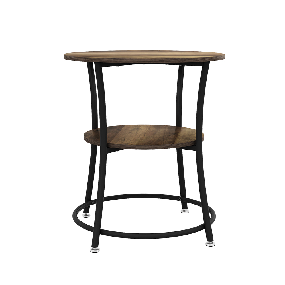 Vicco Stolik kawowy Quebec, Drewno antyczne, 50 x 50 cm z półką