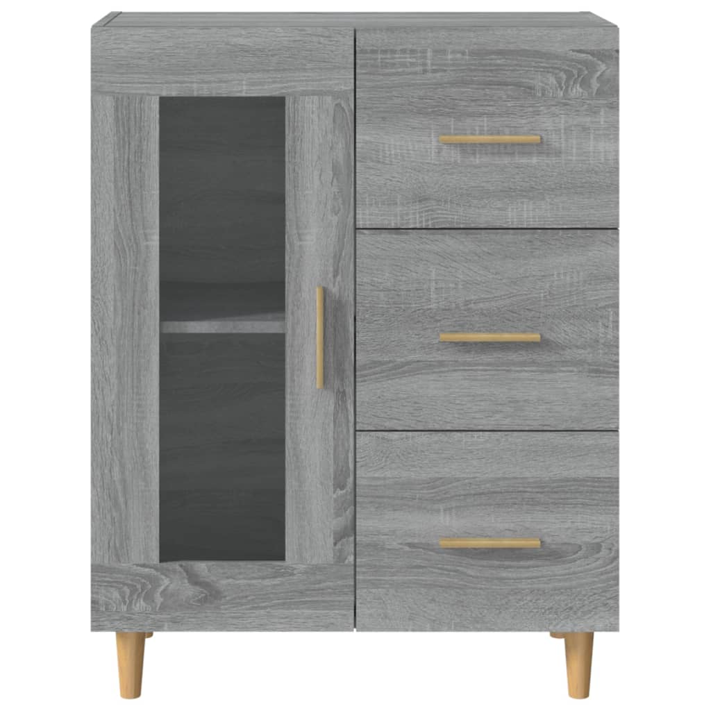 Maison Exclusive - Credenza Grigio Sonoma 69,5x34x90 cm in Legno Multistrato - 6
