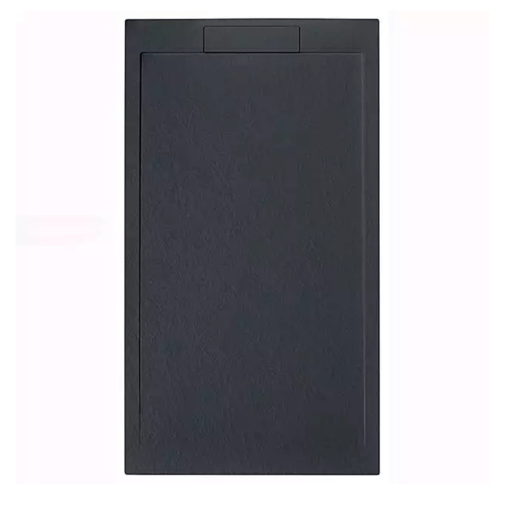 Brodzik PRYSZNICOWY 140x90 cm ANTRACYT Vulcano Line SLIM Z żywicy i proszku marmurowego z kratką boczną Z ŻYWICY MARMUROWEJ - FRASCIO