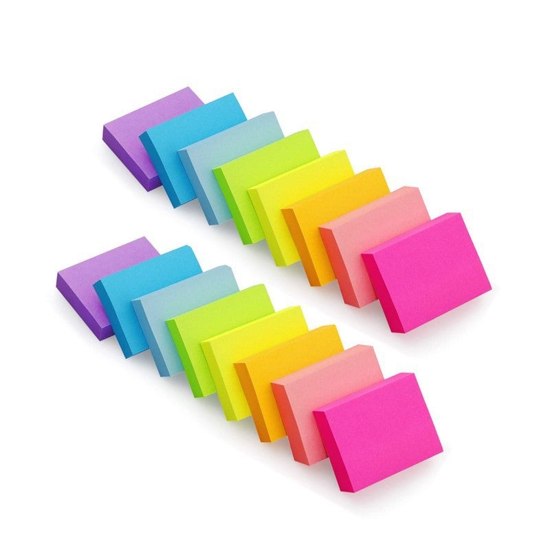 Notas Adhesivas (12 Blocs) De 1.5 X 2 Pulgadas, Postes Adhesivos