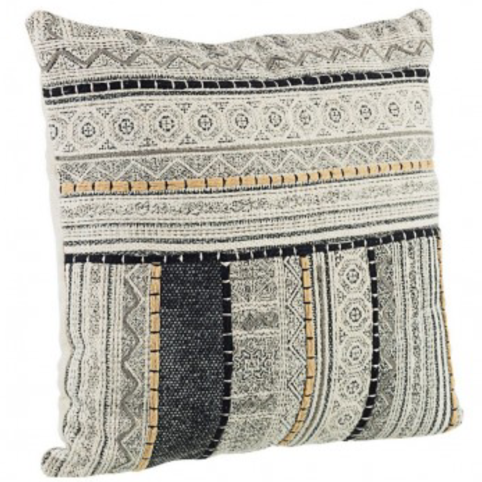 Pachamama Federa Per Cuscino 45x45 Cm Con Motivo Mucca – Lavorata A Mano In Nepal In 100% Lana Di Pecora, Fair Trade, Con Bottone