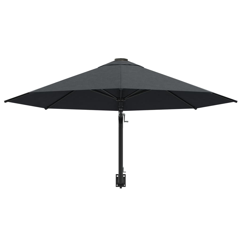 Maison Exclusive - Parasol mural avec mât métallique 300 cm Anthracite - 4