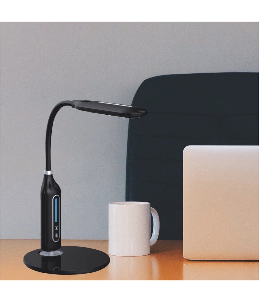 Trade Shop - Lampada Da Tavolo Scrivania Led Luce Touch Snodabile Dimmerabile 3 Modalita' - - 3