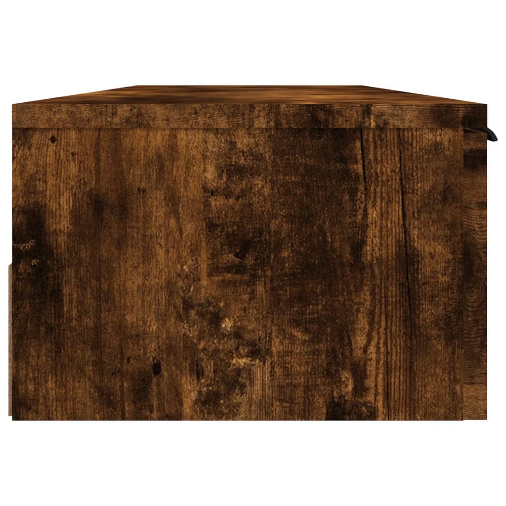 Armário de parede em madeira de carvalho fumado 102x30x20 cm - COMFORTXL - 7