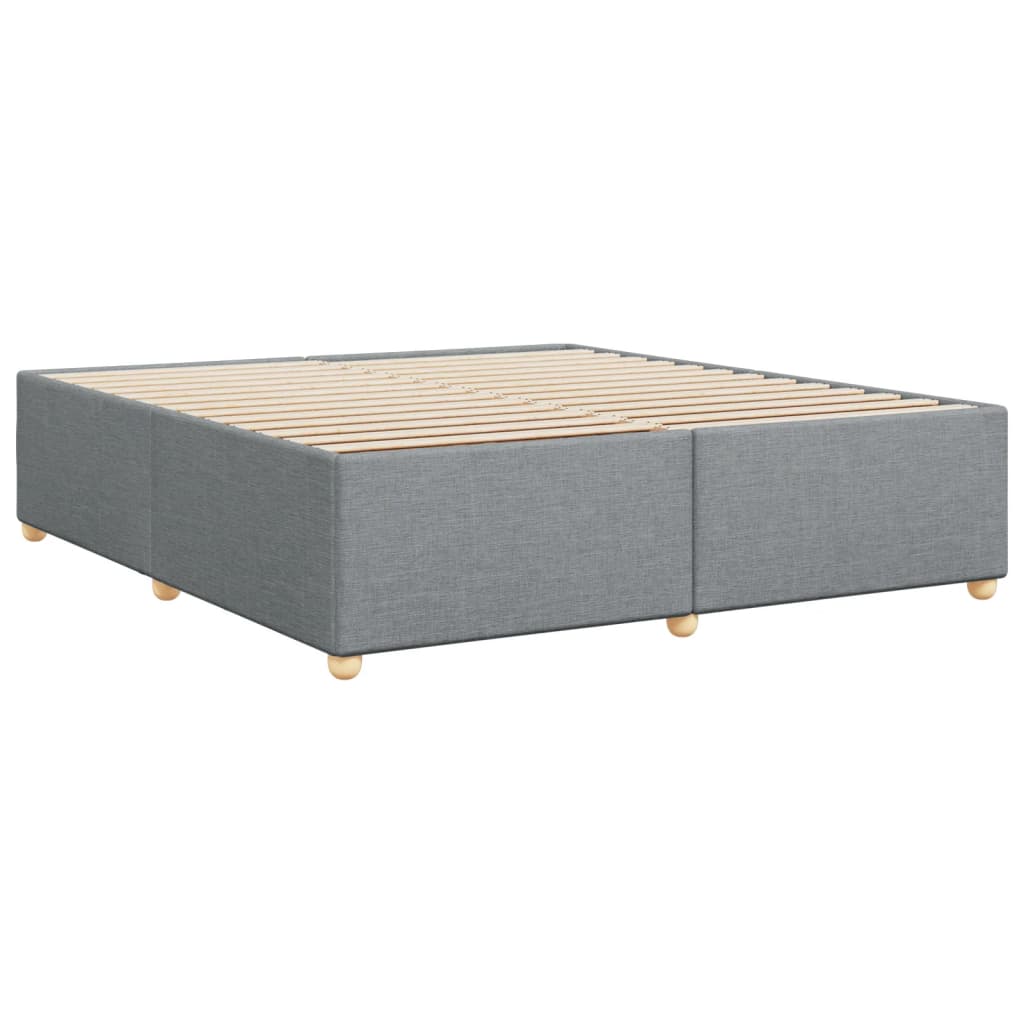 Cadre de lit sans matelas gris clair 200x200 cm tissu - 3