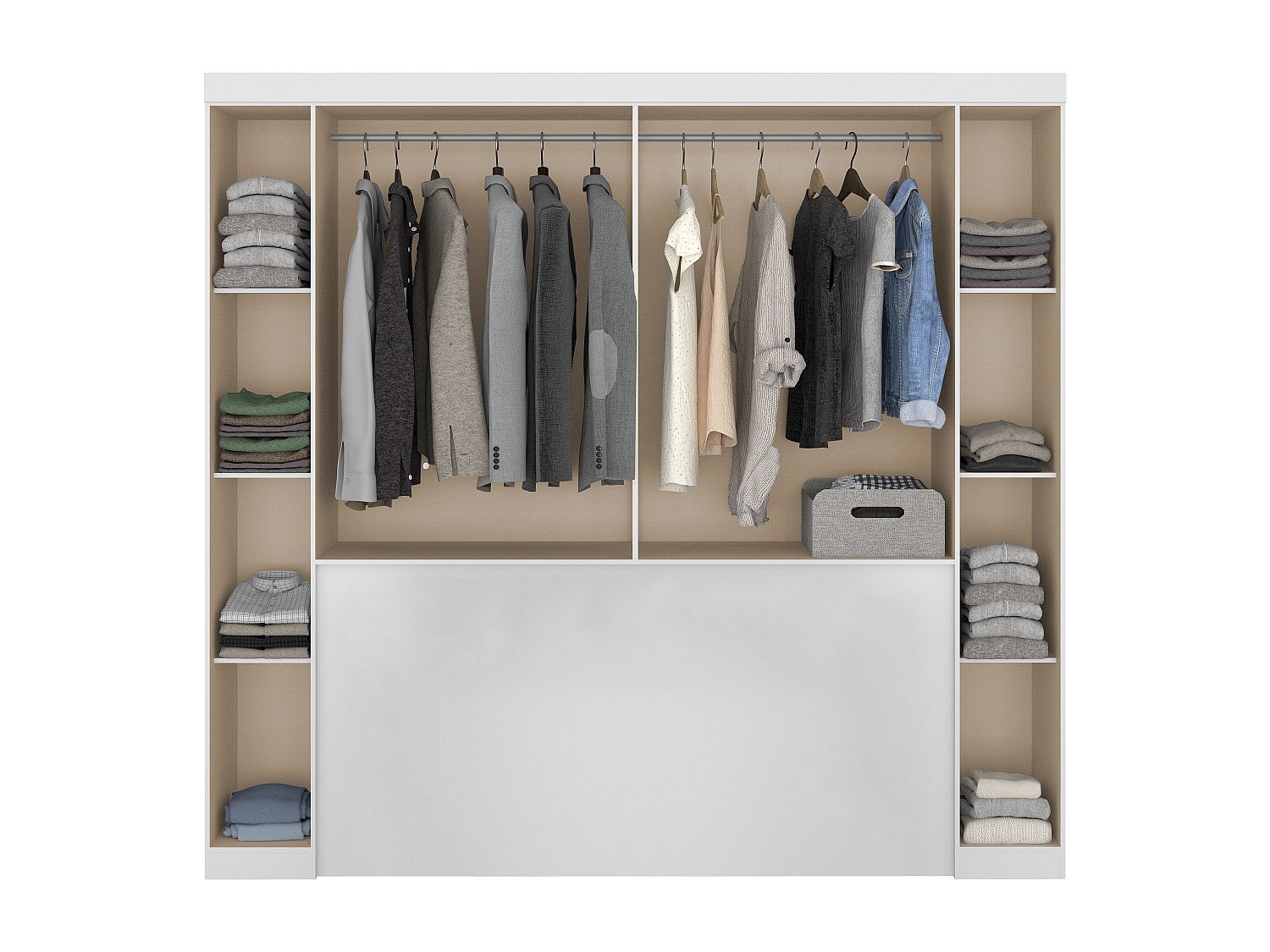 Armadio a ponte L206 cm Bianco - ANTERO - 5