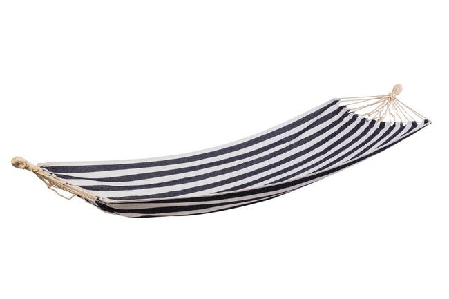 Hespéride Hamac Yaqui Rose - Toile Rose Rayée Confortable Pour 1 Personne, Idéal Jardin Et Terrasse