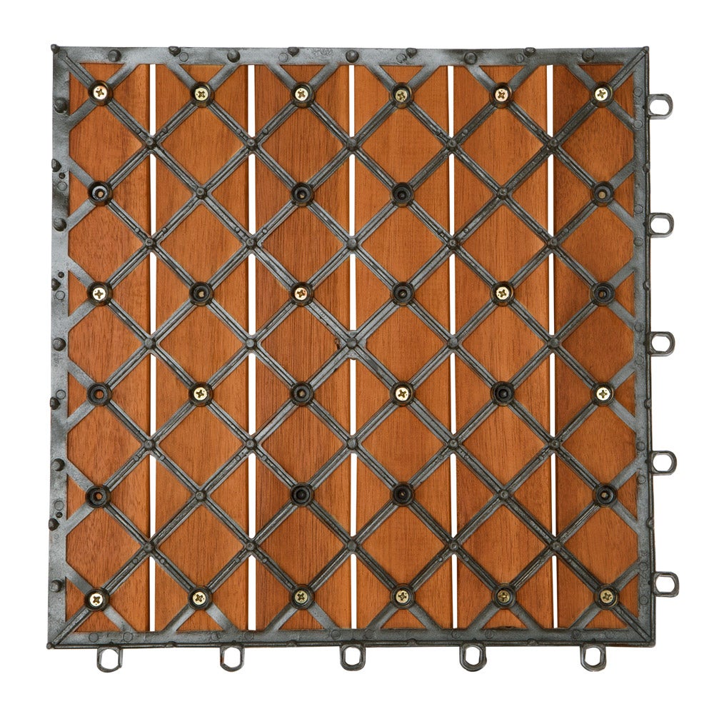 CASARIA® 66x Dalles bois clipsables 30x30cm bois d'acacia - 4