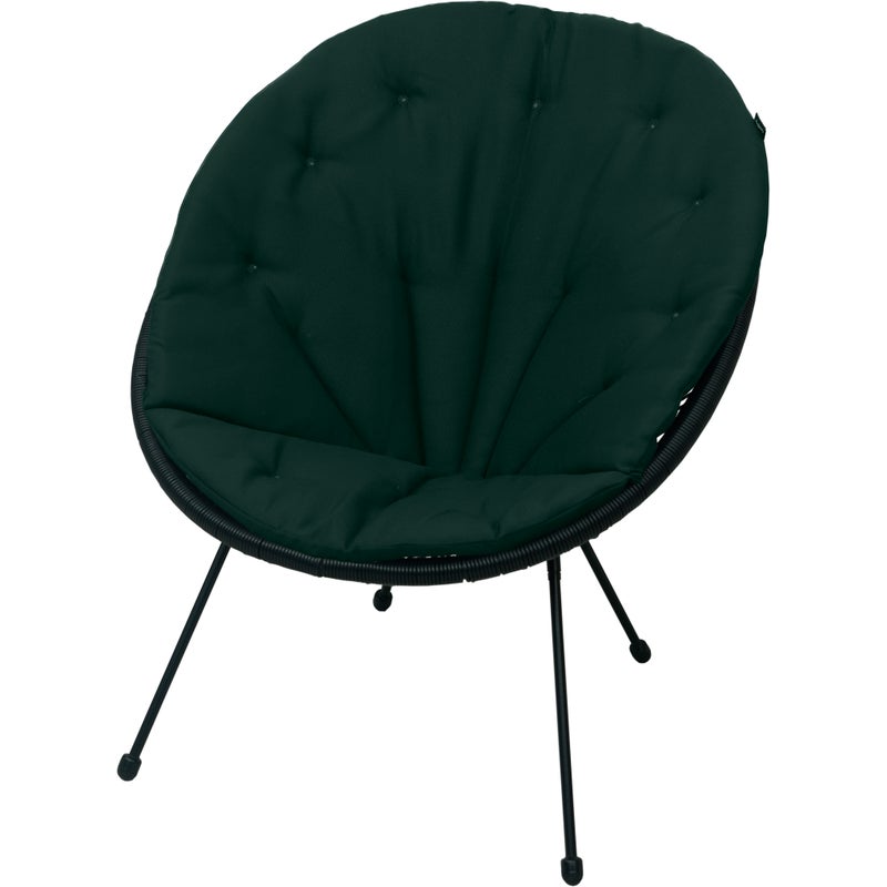 Poduszka na fotel żyłkowy AMPO ciemny zielony gładki Acapulco 1 szt.