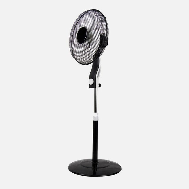 Ventilateur de pied magique noir/blanc 45w 3aspas orienté fixe et rotatif FAFBRILAMP