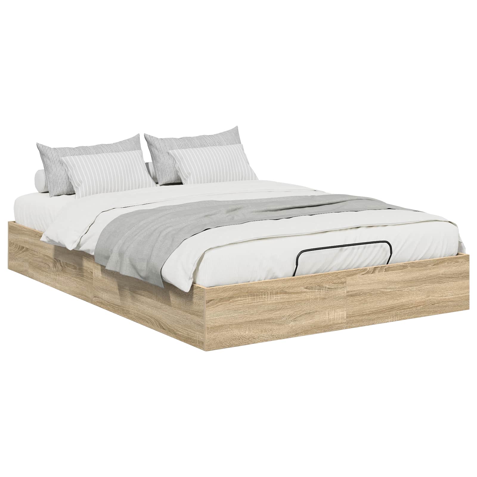 Cadre de lit ottoman, chêne, pour la chambre, 150 × 200 cm - 3