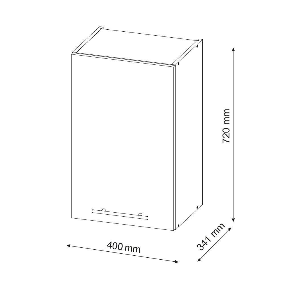 Vicco Elément haut de cuisine Fame-Line, Vert Or Campagne, 40cm - 3