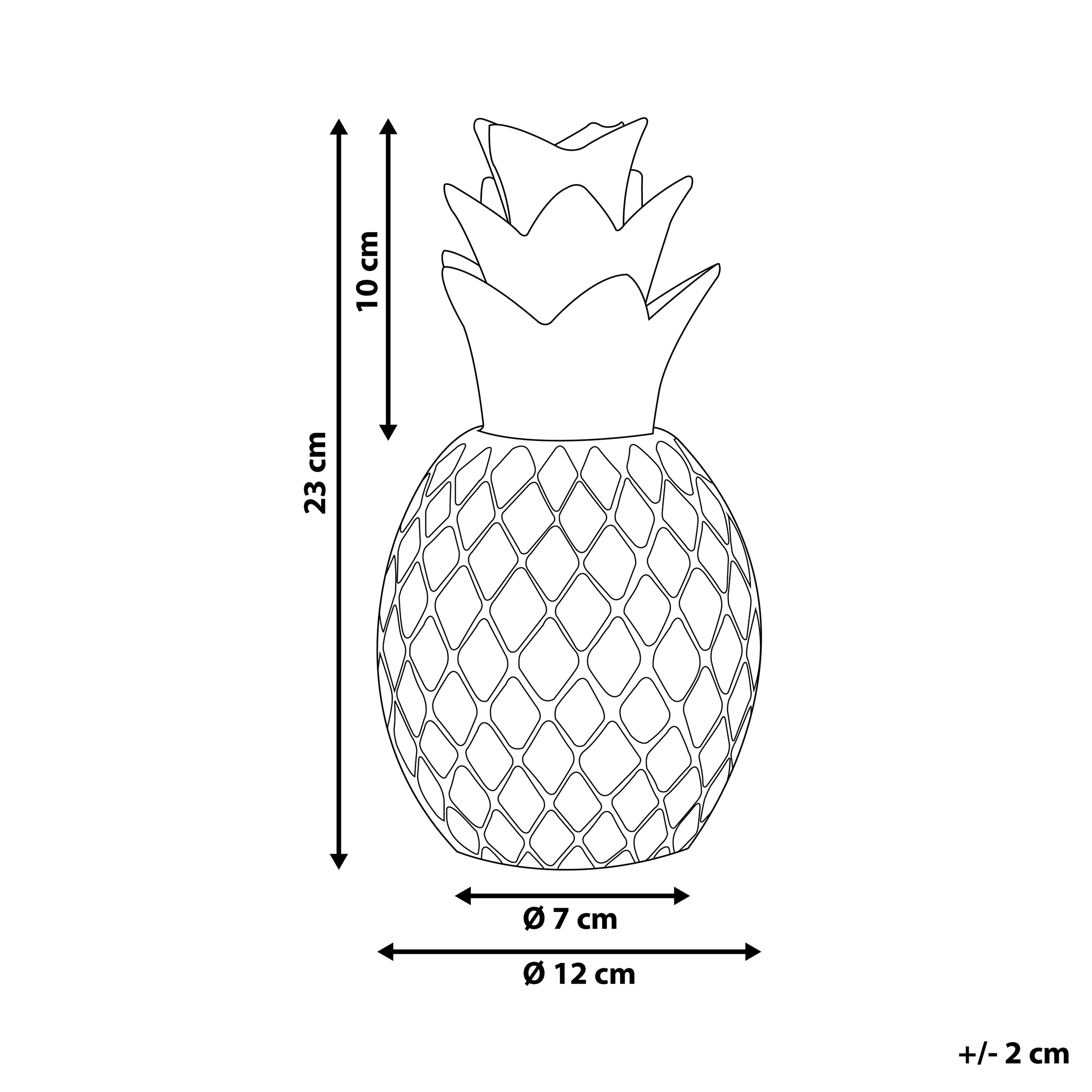 Accessorio decorativo ananas TYANA Ceramica Oro - 3