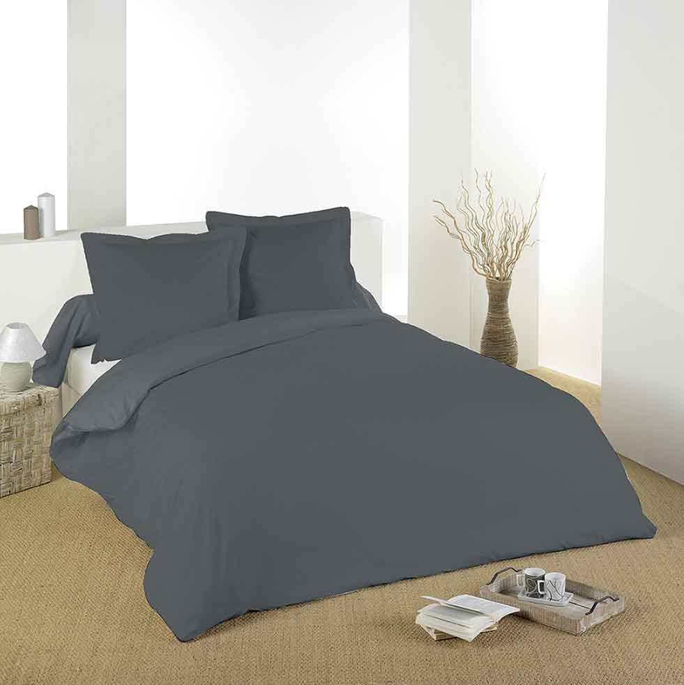 Lovely casa t34820001 alicia federa cuscino cilindrico, 100 % cotone a 57 fili, 45 x 185 cm, grigio