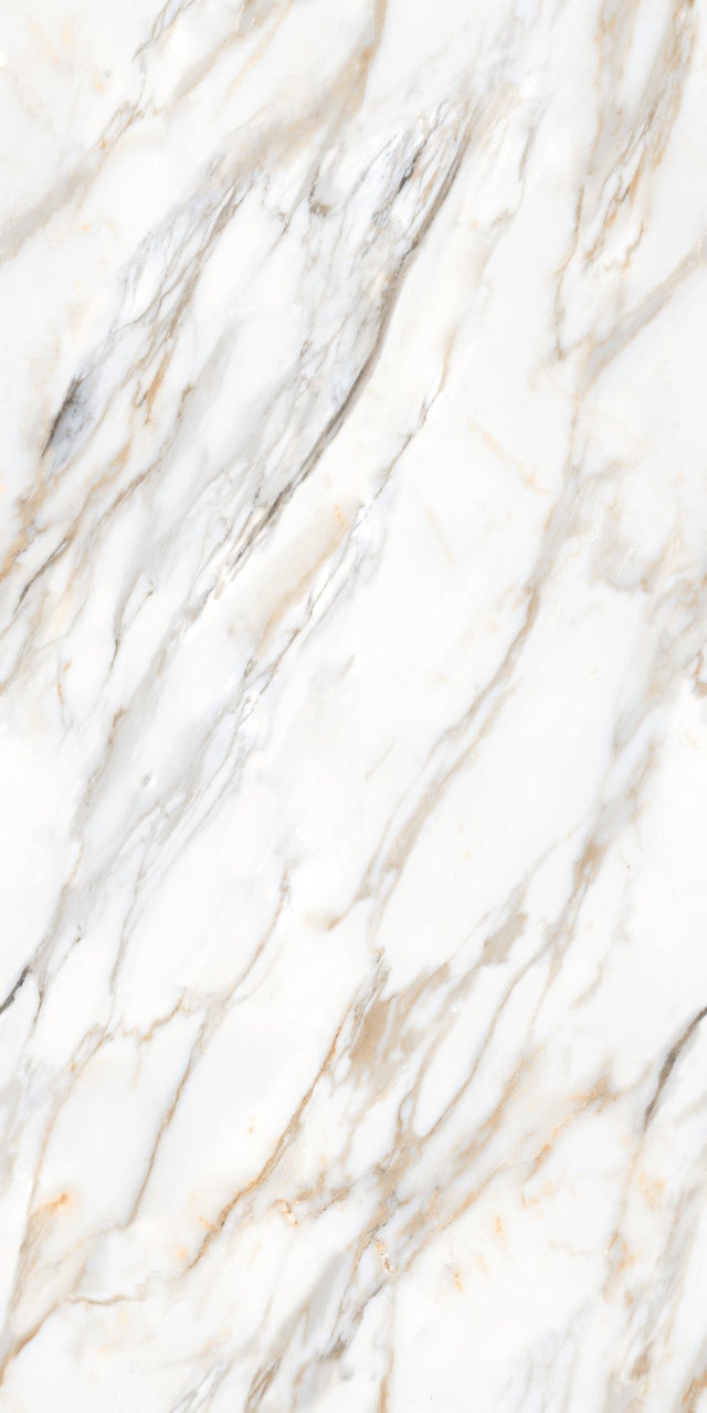 Carrelage sol / mur effet marbre blanc ZEBRINO GOLD l.60 x L.120 cm Brillant LIMCARO