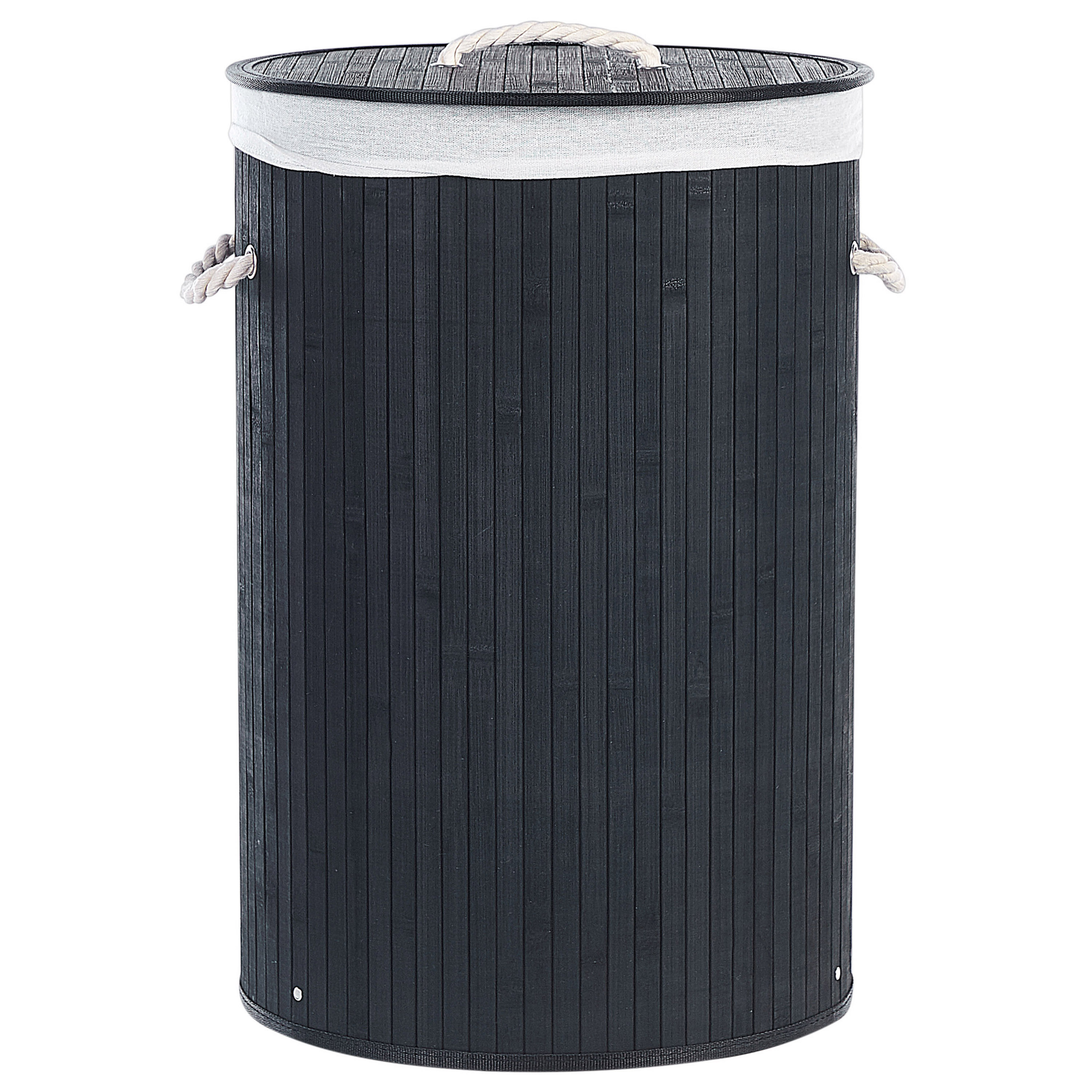 Coș de rufe SANNAR Bambus Negru 75 L