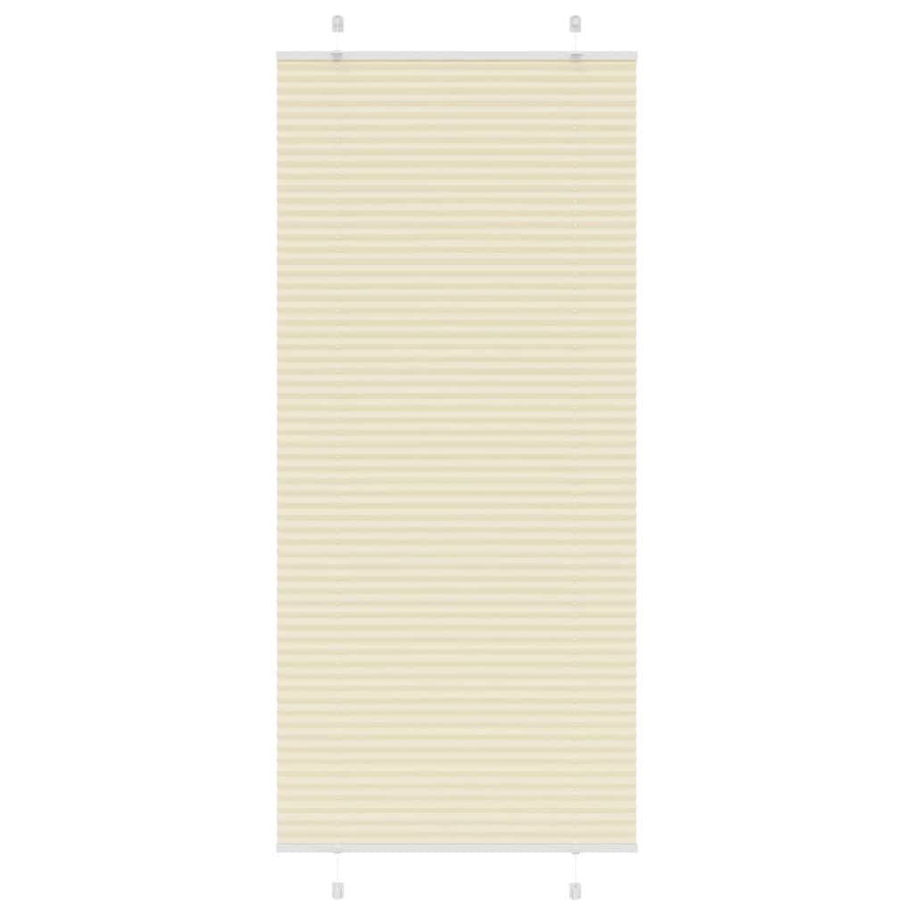 Roleta plisowana kremowa 90x200 cm Szerokość tkaniny 89,4 cm vidaXL