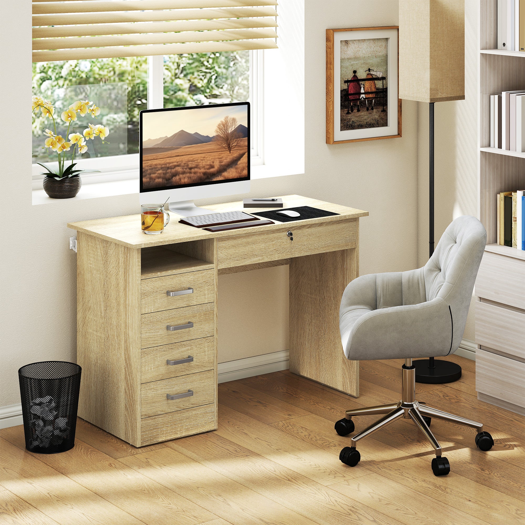 Bureau informatique panneau de particules HOMCOM - 8