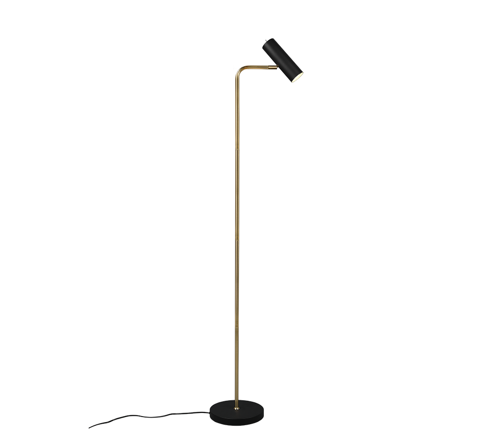 Lampa podłogowa stojąca Marley złoto-czarna 1xGU10x5W wym: 151 x 23 x 23 cm metal Trio