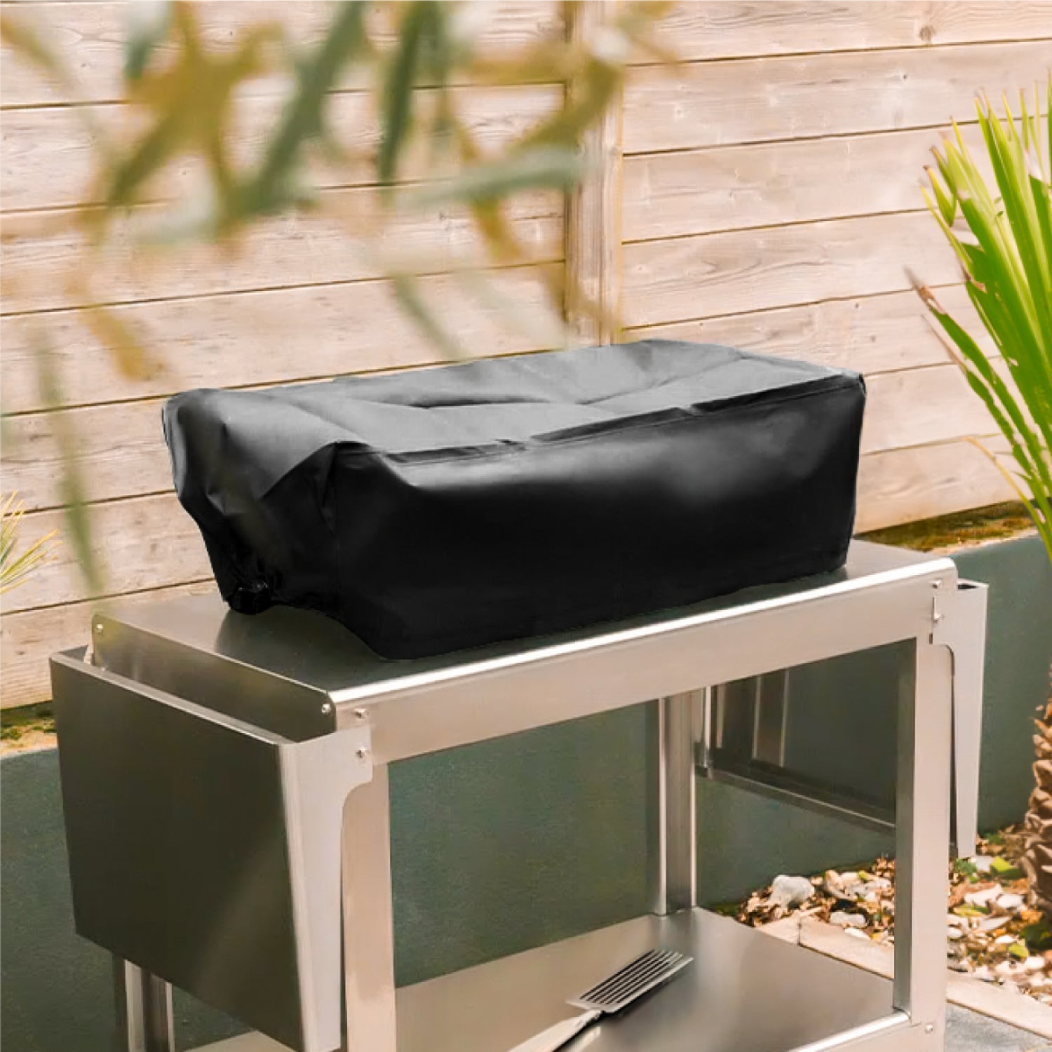 Housse, bâche de protection pour plancha, imperméable, anti UV - 75 x 60 x 30 cm - Noir - Linxor - 5