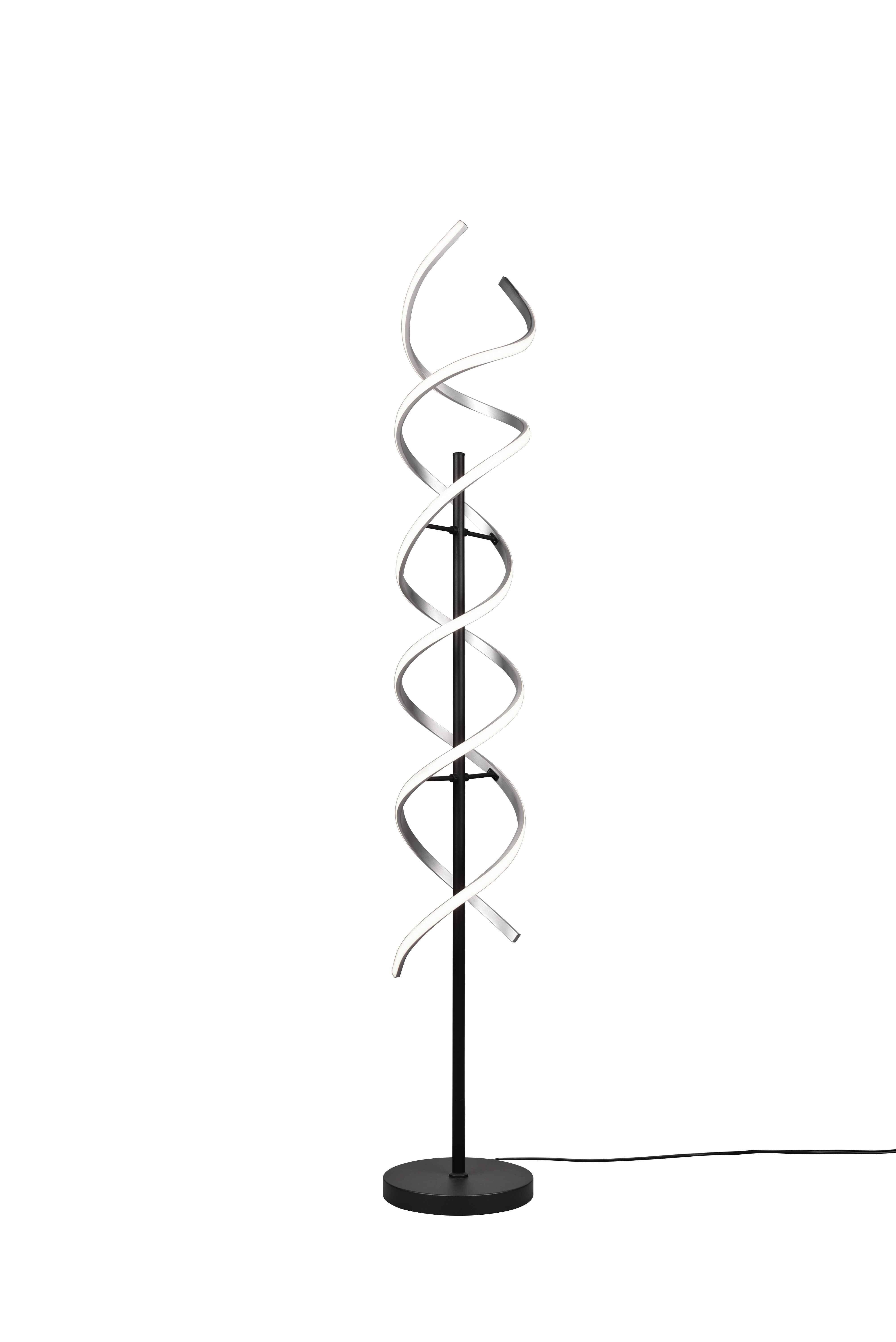 Lampa podłogowa stojąca Sequence srebrno-czarna LED 32W 2300K - 4000K 4000lm wym: 150 x 23 x 23 cm aluminium Trio