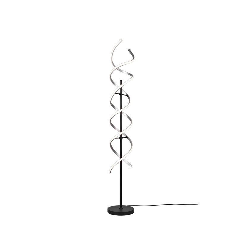 Lampa podłogowa stojąca Sequence srebrno-czarna LED 32W 2300K - 4000K 4000lm wym: 150 x 23 x 23 cm aluminium Trio