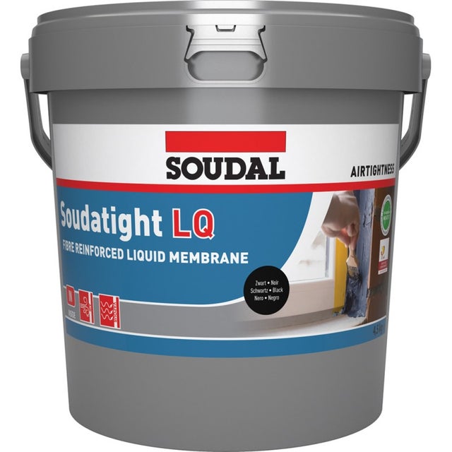 Soudatight LQ - Membrane étanche à l'air et à la vapeur EC 1 PLUS - Soudal - 4,5 kg Blanc