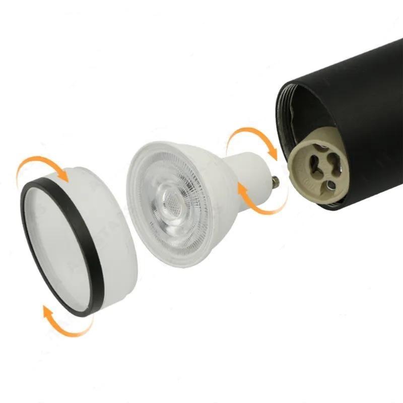 Spot LED Design en saillie NOIR pour ampoule GU10 - SILAMP - 4