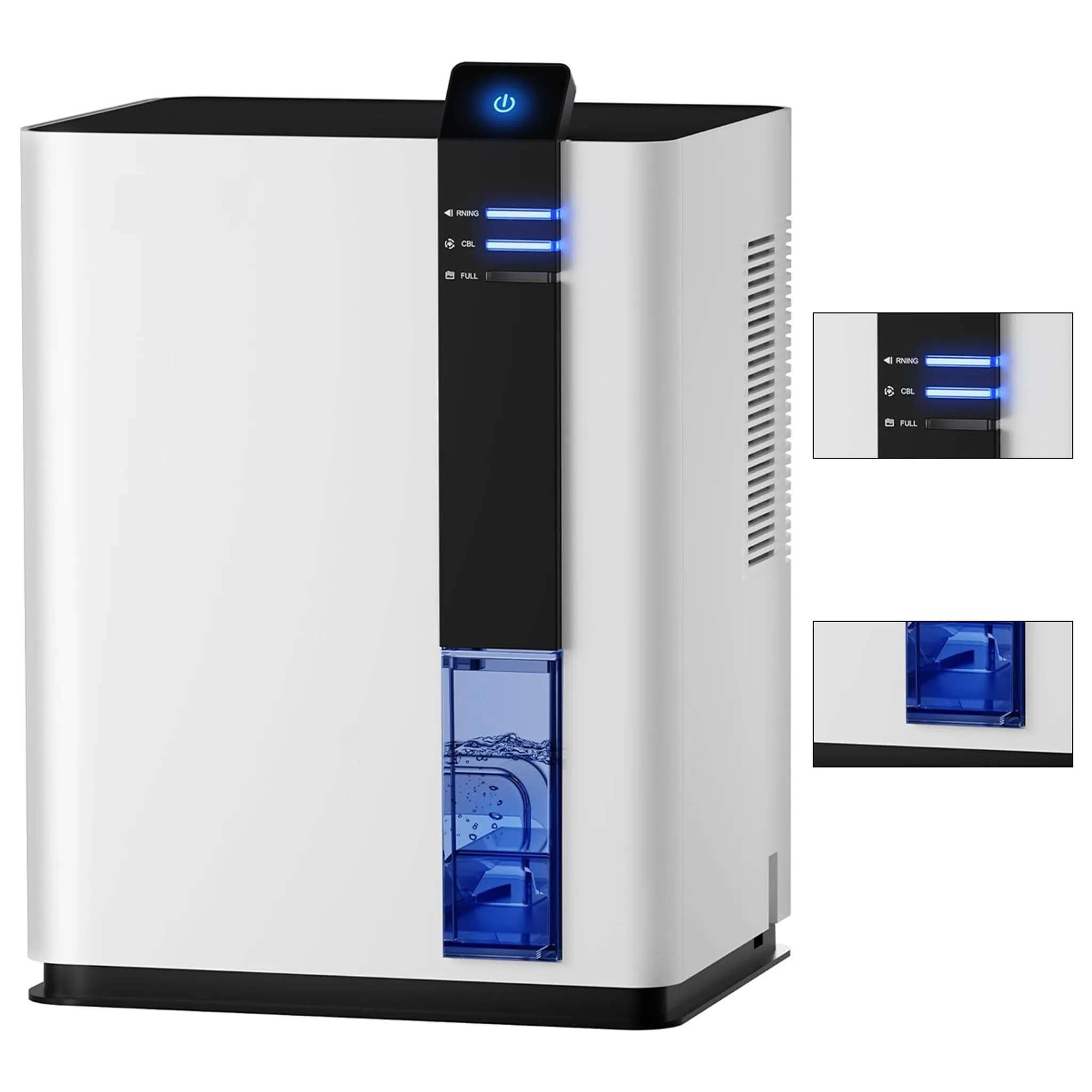 Déshumidificateur 24H/1L avec LED, Réservoir 3L, Mode Sommeil, Faible Consommation Énergétique - Silencieux, Idéal pour Chambres à Coucher - 2