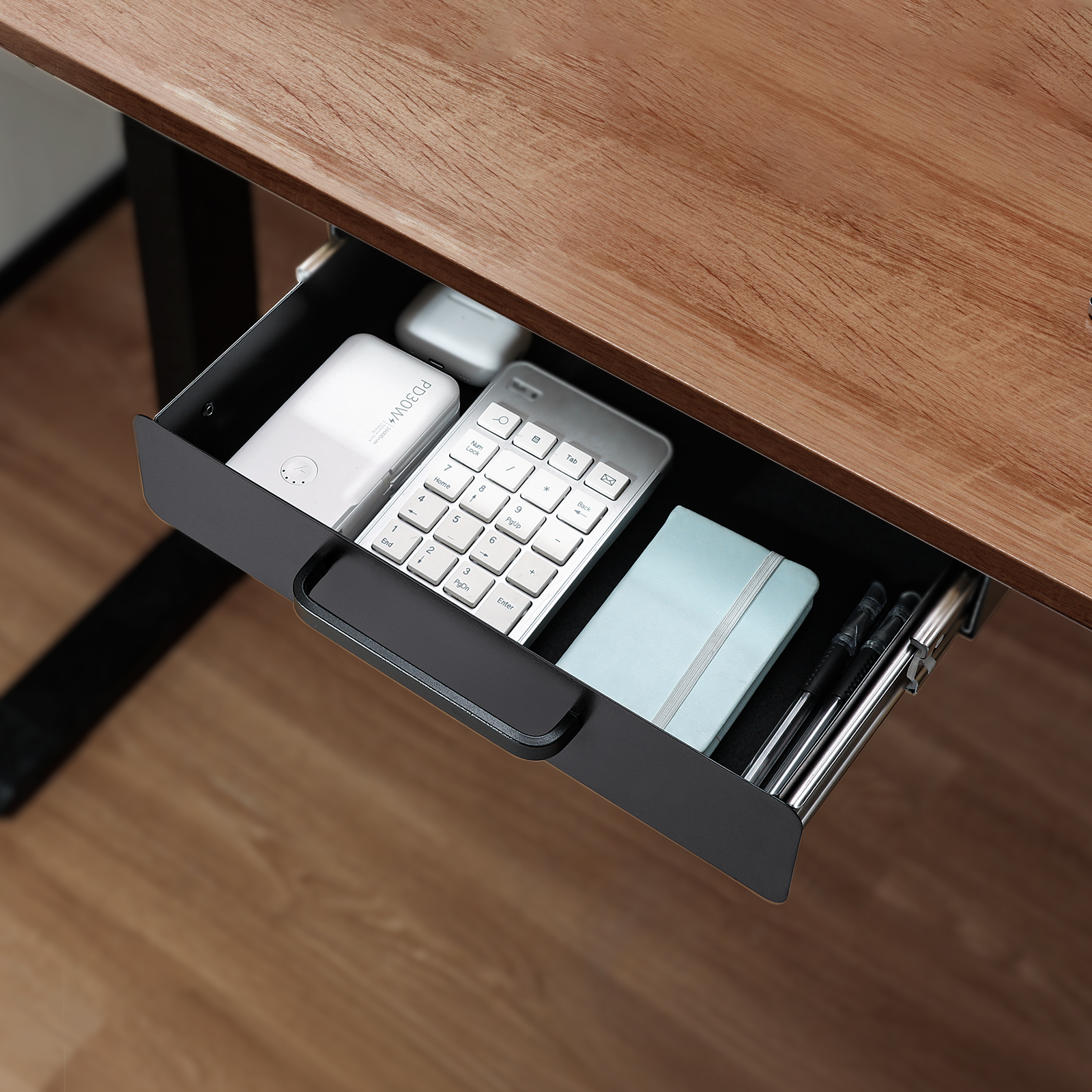 Cassetto scorrevole sotto scrivania 33 cm,VEVOR organizer nascosto,cassetto per matite per postazione scrivania a casa,38,1 x 22,9 x 7,6 cm - 8