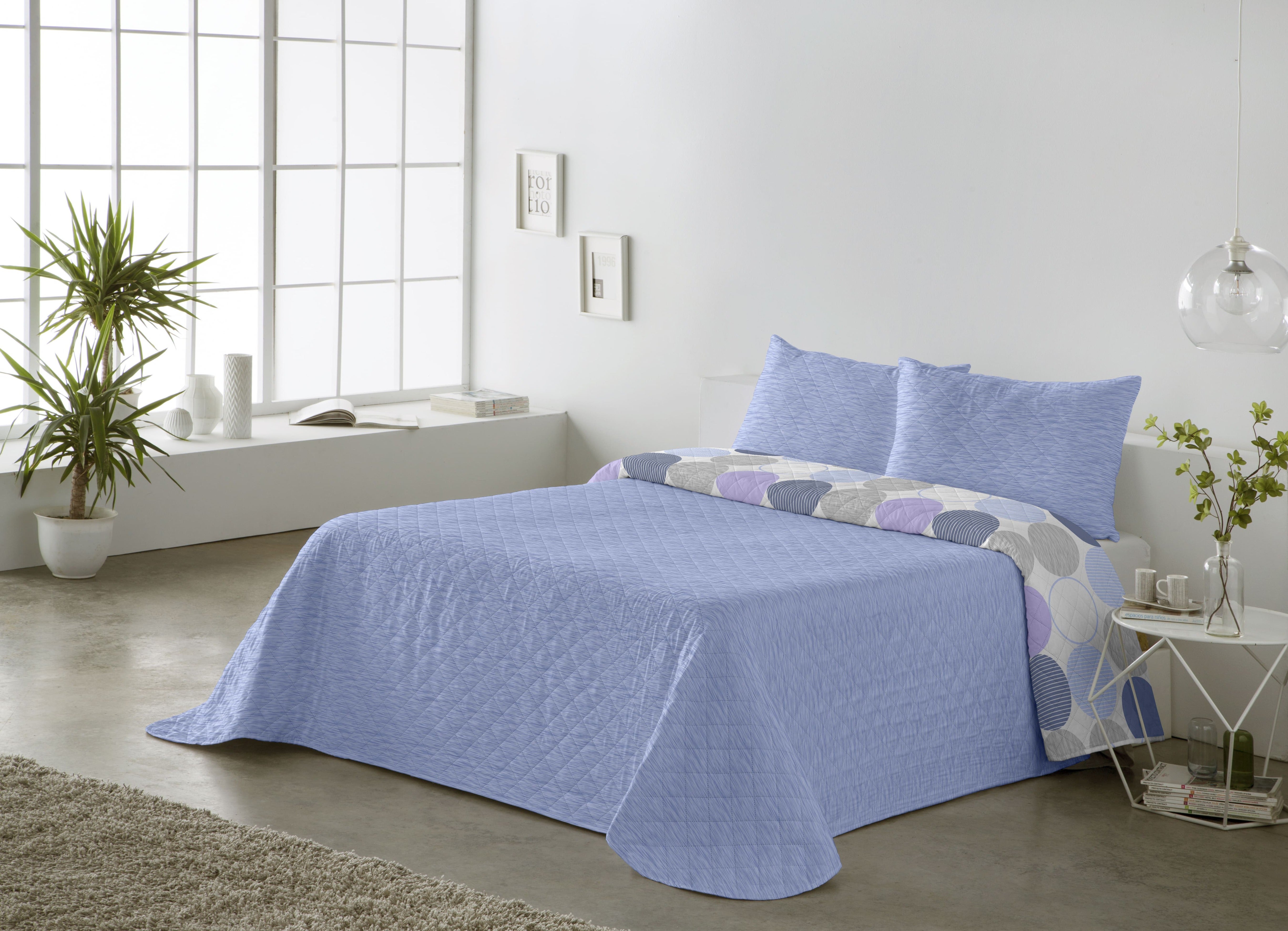 Copriletto Blu Vialman Sofia – 180x270 Cm Per Letto 90 Cm, Morbido Al Tatto, Certificato Oeko-Tex E Prodotto In Spagna