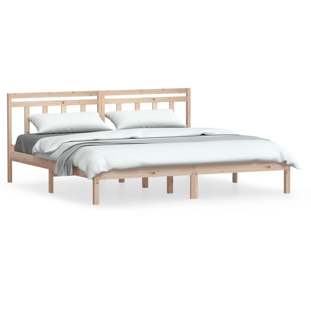 Cadre de lit sans matelas en bois massif - 2