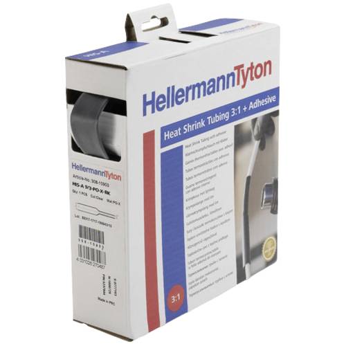 HellermannTyton 308-30613 Assortiment De Gaines Thermorétractables Grises 6 Mm - Taux 3:1 - 10 Pièces
