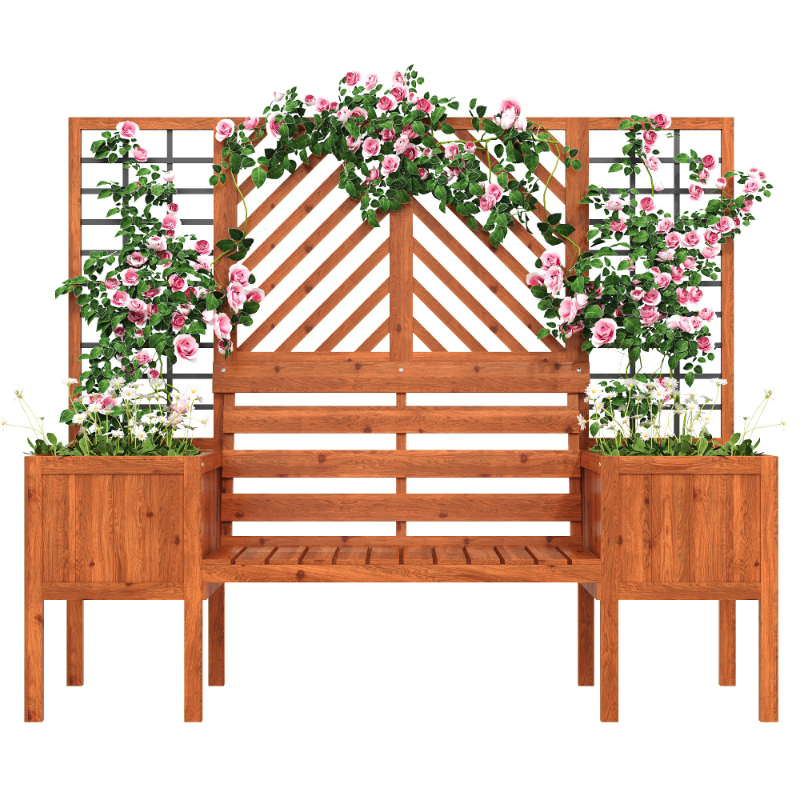 Fioriera In Legno Con Grigliato - 90 X 44 X 180h - Composizone Orchidea - Foto 11