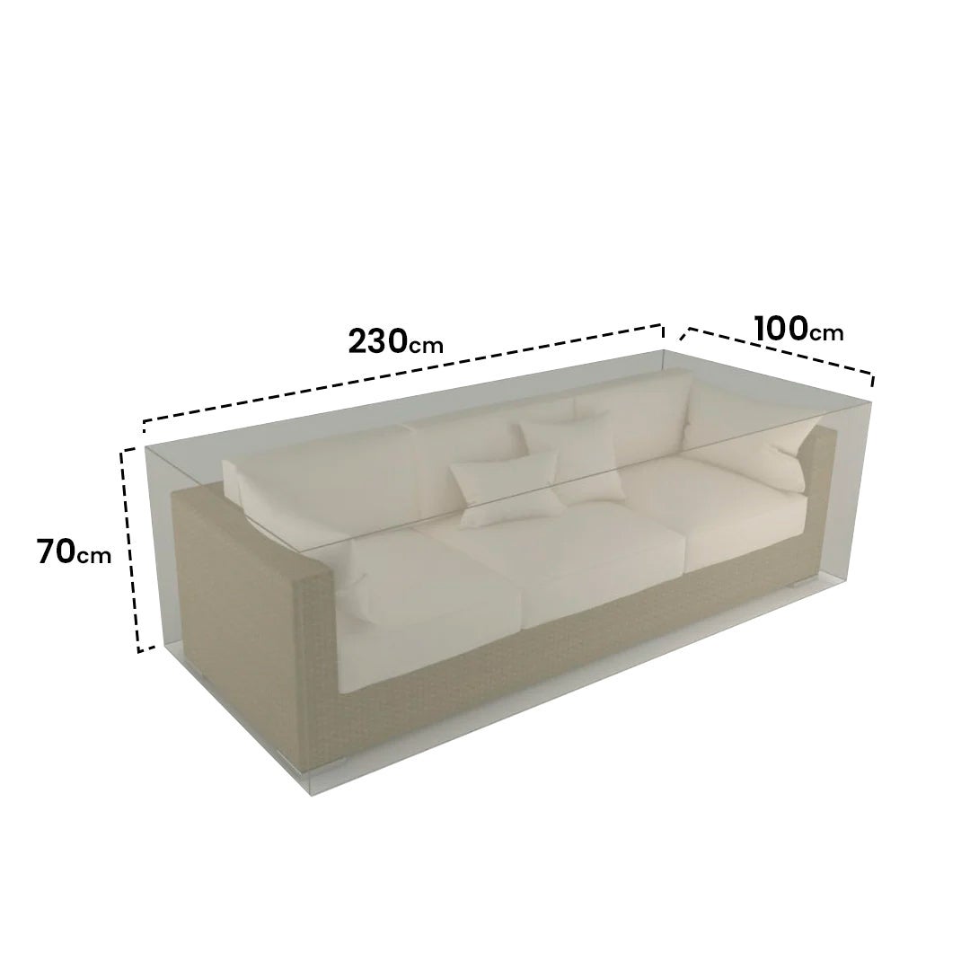 Housse de protection en polyester pour canapé 3 places - 230 x 100 x 70 cm - g/m2 - 2