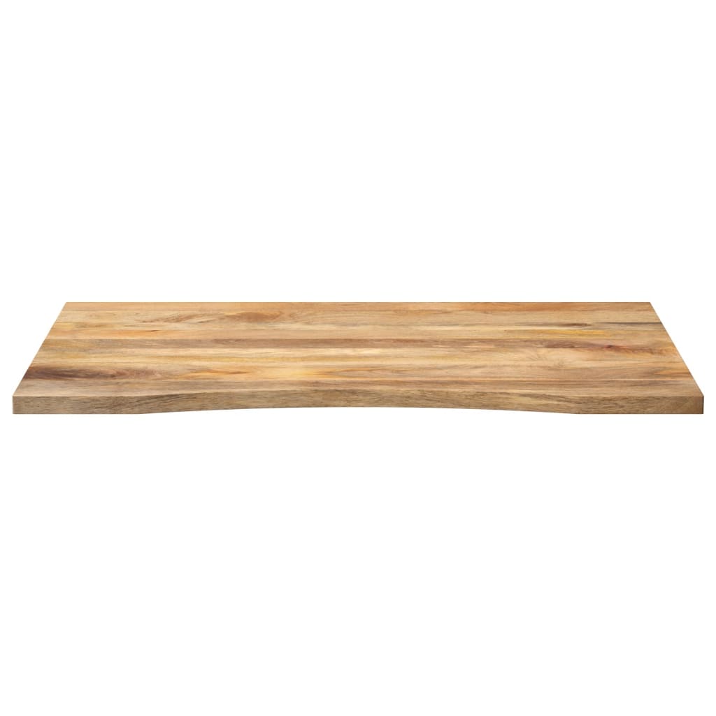 Dessus de bureau avec courbe 100x80x2,5 cm manguier massif brut - COMFORTXL - 3