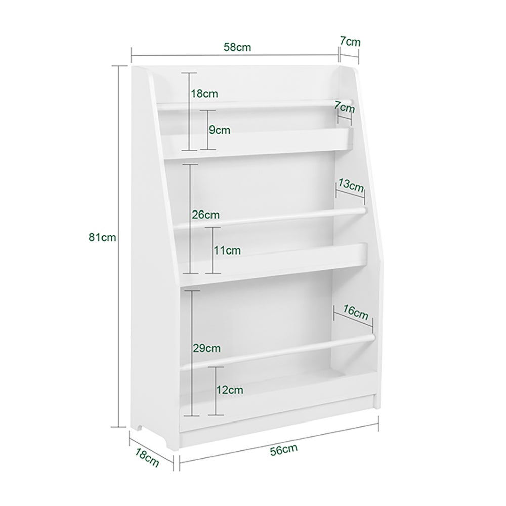 Bibliothèque pour Chambre enfant en MDF Blanc H. 86 x l. 85 x P. 26 cm - 3