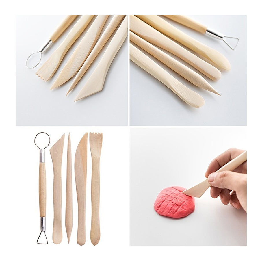 Ensemble de 30 outils de poterie, outils en céramique, adaptés à la sculpture artisanale. - 3