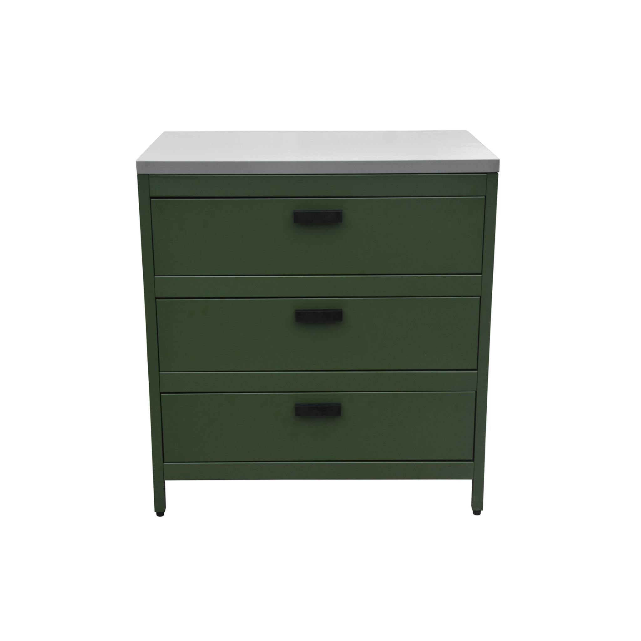 Cozinha externa em aço com 3 gavetas, 80cm, Naxos, Verde, 80x51x87.5 cm - 5