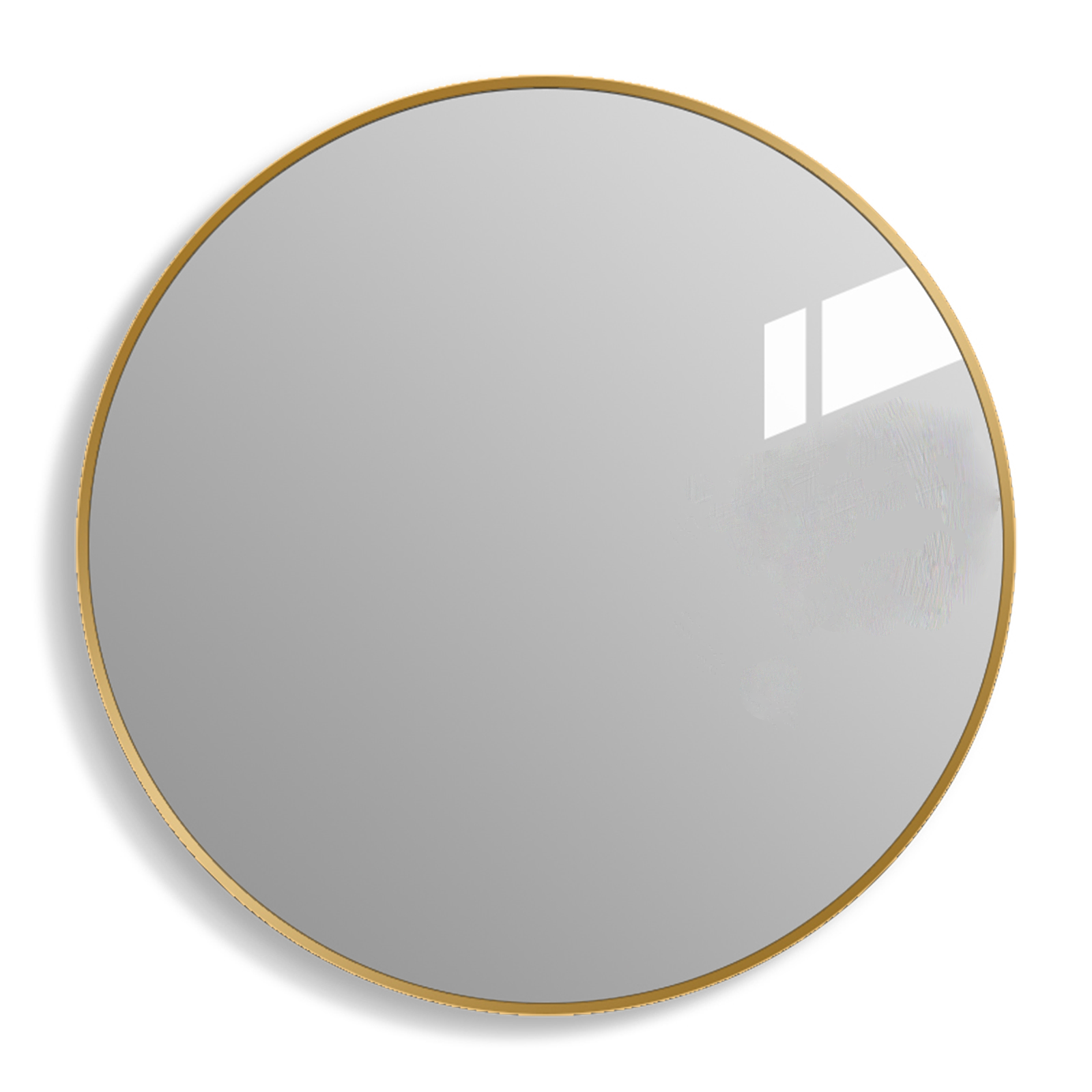 60cm Or Miroir Circulaire Miroir de Vanité avec Cadre en Alliage d'Aluminium Brossé Décoration Moderne pour Salle de Bain, Salon, Chambre à coucher - 3